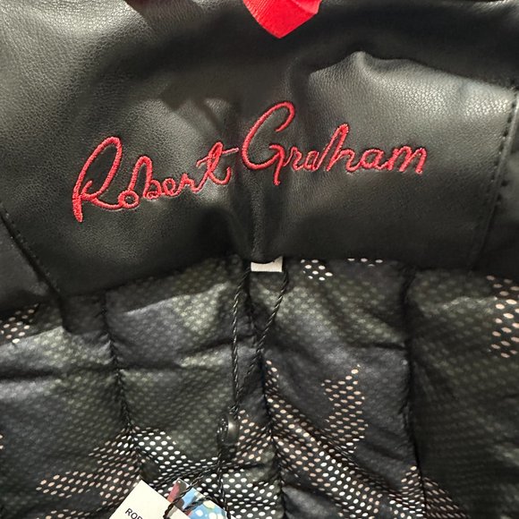 Robert Graham Full Zip Field Jacket Mens Stone $348 Black Logo RGF22R80 NEW - Picture 5 of 16